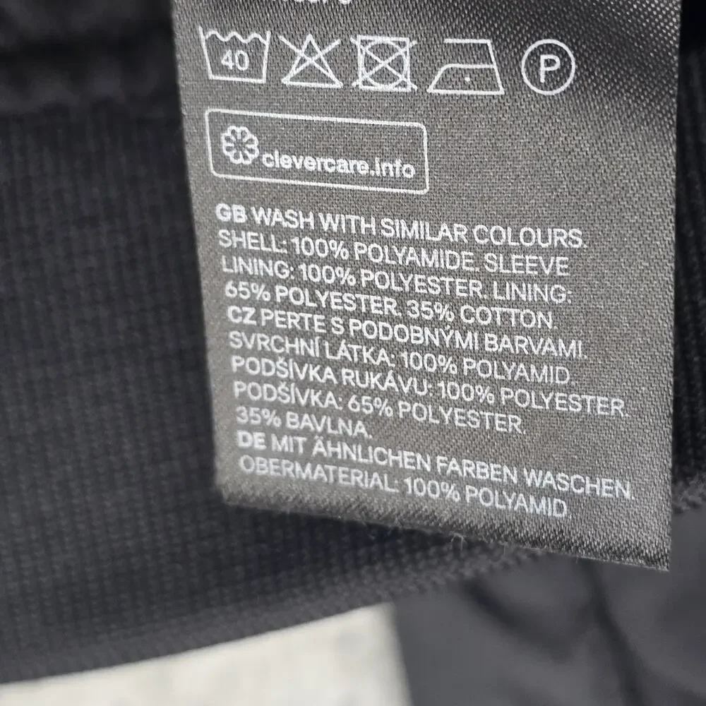 H&M LOGG Mens Large Black MA-1 Bomber Jacket Lightweight Flight Utility Pocket